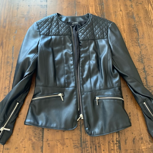 Zara Faux Leather Jacket - Picture 2 of 8